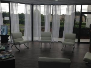 Customer waiting room at Brazils Waxing Center