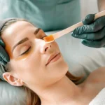Professional eyebrow waxing and shaping for defined, well-groomed brows.