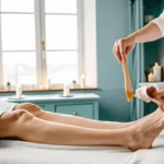Professional full leg waxing for smooth, hair-free skin.