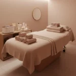 Waxing vs shaving guide in a clean spa treatment room