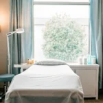 Clean salon room for back waxing for men