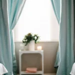 Clean and comfortable professional waxing treatment room