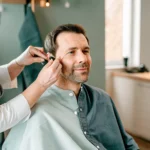 Professional nose and ear waxing appointment for a man