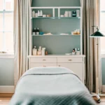 Calm waxing salon treatment room for sensitive skin consultation