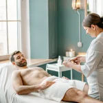 Professional male Brazilian waxing treatment room at Brazil's Waxing Center